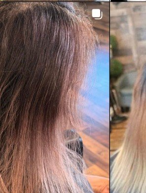 Blonde balayage hair transformation at BS Beauty Salon